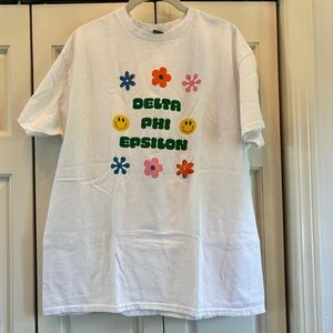 DPhiE t shirt, Delta Phi Epsilon, L